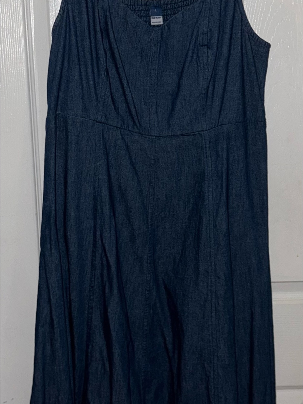 Old Navy Sleeveless Maxi Dress in Dark Blue Denim